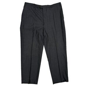 Giorgio Armani Dress Pants Striped Wool Trousers Grey 38x31
